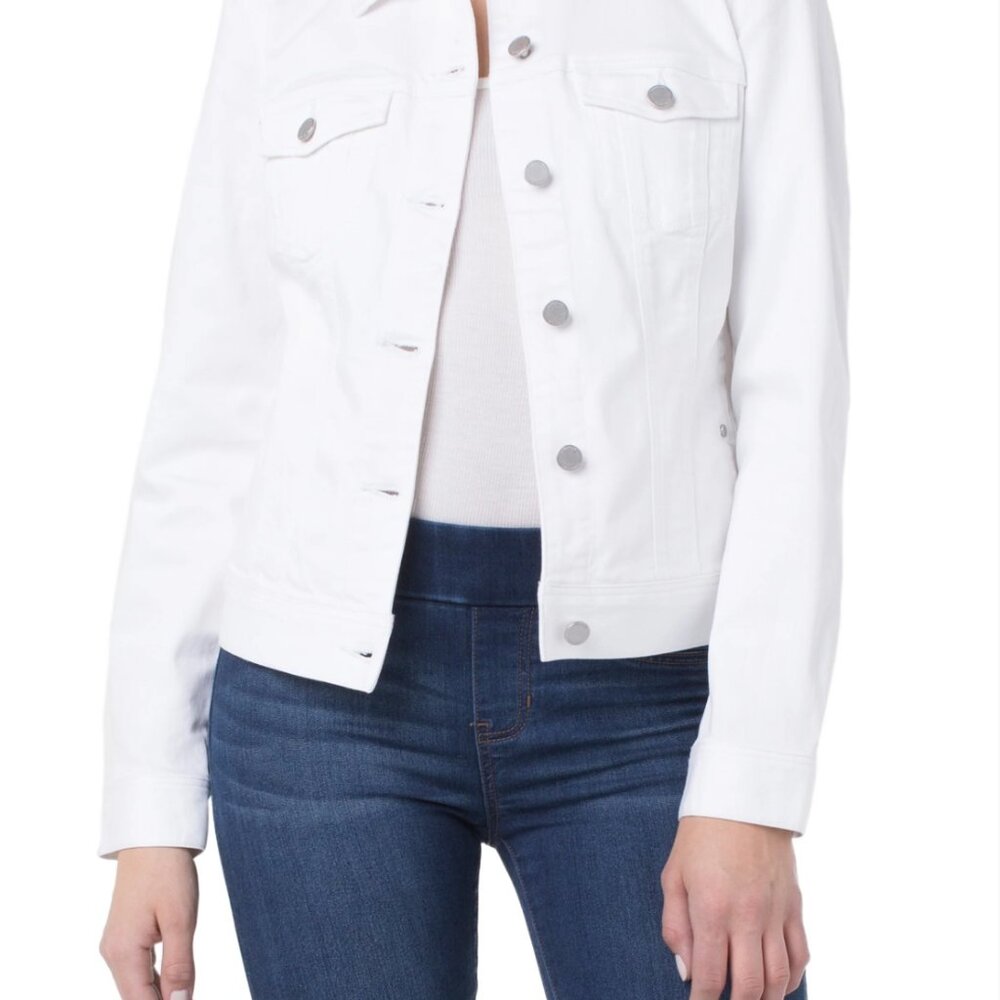 Spring Summer Staple Classic White Jean Jacket Bright White Medium Liverpool - Picture 3 of 15